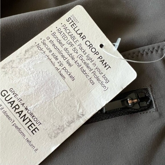 NWT Athleta Stellar Crop Pant Notched Hem Leggings Women’s Size Small - Picture 10 of 11